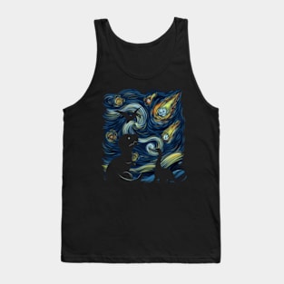 Dinosaurs in the starry night Tank Top